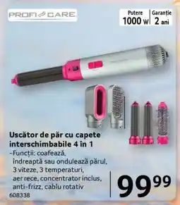 Selgros Uscător de păr cu capete interschimbabile 4 în 1 Ofertă