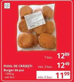 Selgros PUIUL DE CRĂIEȘTI Burger de pui Ofertă