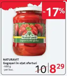 Selgros NATURAVIT Gogoșari în oțet sferturi Ofertă