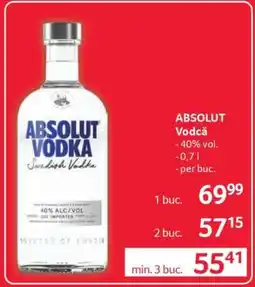 Selgros Absolut Vodcă Ofertă
