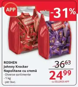 Selgros ROSHEN Johnny Krocker Napolitane cu cremă Ofertă