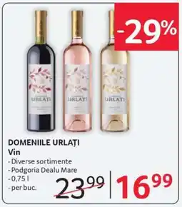 Selgros DOMENIILE URLAȚI Vin Ofertă
