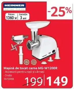 Selgros Mașină de tocat carne MG-W1200R Ofertă