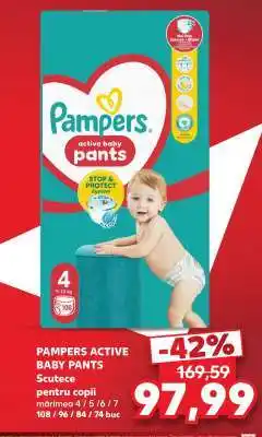 Kaufland PAMPERS ACTIVE BABY PANTS Ofertă