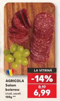 Kaufland AGRICOLA Salam boieresc crud, uscat 100g Ofertă