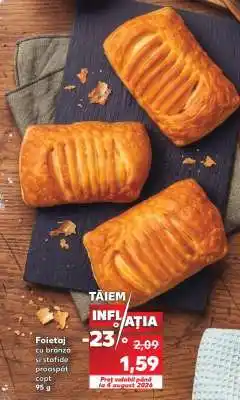 Kaufland Foietaj cu brânză și stafide proaspăt copt Ofertă