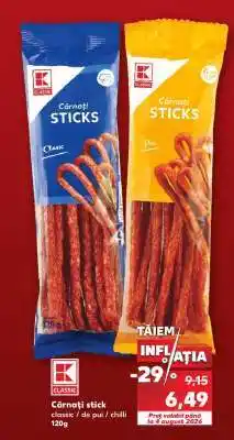 Kaufland Cârnați stick Ofertă