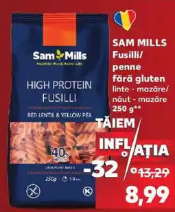 Kaufland SAM MILLS Fusilli / penne fără gluten Ofertă