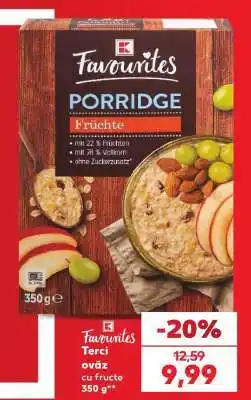 Kaufland Favourites Terci ovăz cu fructe 350 g Ofertă