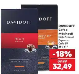 Kaufland DAVIDOFF Cafea măcinată Ofertă
