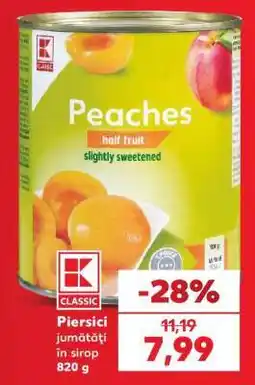 Kaufland Piersici jumătăți în sirop 820 g Ofertă