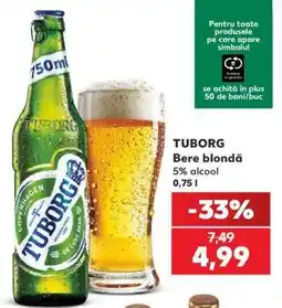 Kaufland TUBORG Bere blondă Ofertă