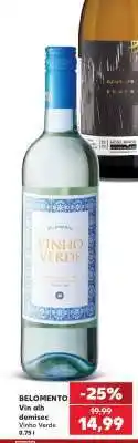Kaufland BELOMENTO Vin alb demisec Vinho Verde Ofertă