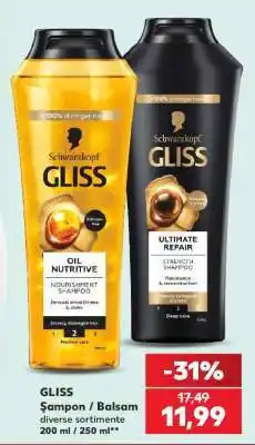 Kaufland GLISS Şampon / Balsam Ofertă