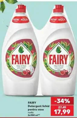 Kaufland FAIRY Detergent lichid pentru vase rodie Ofertă