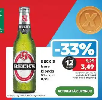Kaufland BECK‘S Bere blondă Ofertă