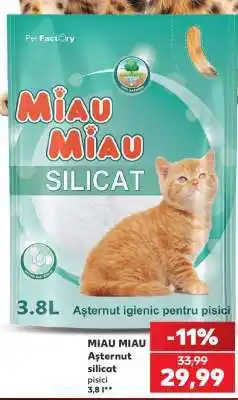 Kaufland MIAU MIAU Așternut silicat pisici Ofertă