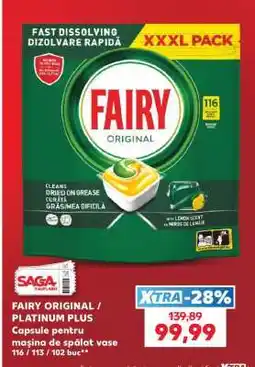 Kaufland FAIRY ORIGINAL/ PLATINUM PLUS Ofertă