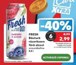 Kaufland FRESH Băutură răcoritoare fără alcool zmeură&afine 0,5 l Ofertă