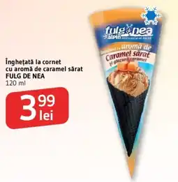 Supeco îngheţată la cornet cu aromă de caramel sǎrat FULG DE NEA Ofertă