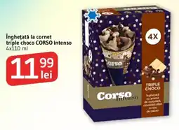 Supeco Îngheţată la cornet triple choco CORSO Intenso Ofertă