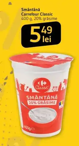 Supeco Smântână Carrefour Classic Ofertă