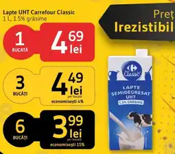 Supeco Lapte UHT Carrefour Classic Ofertă