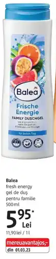 DM Balea fresh energy gel de duş pentru familie Ofertă