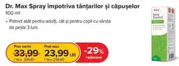 Dr.Max Dr. Max Spray împotriva tânțarilor și căpuşelor Ofertă