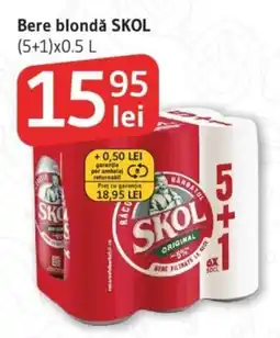 Supeco Bere blondǎ SKOL Ofertă