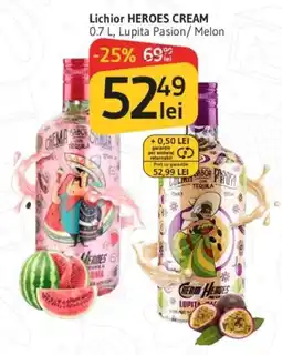 Supeco Lichior HEROES CREAM Lupita Pasion/ Melon Ofertă