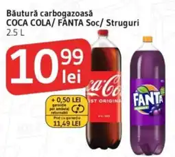 Supeco Băutură carbogazoasă COCA COLA/FANTA Soc/ Struguri Ofertă