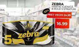 Simos Zebra hartie igienică 8 role 5 straturi Ofertă