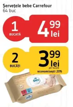 Supeco Şerveţele bebe Carrefour Ofertă