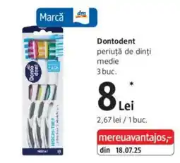DM Dontodent periuţă de dinți medie Ofertă