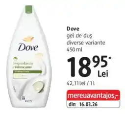 DM Dove gel de duş Ofertă