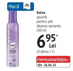 DM Balea spumă pentru păr Ofertă