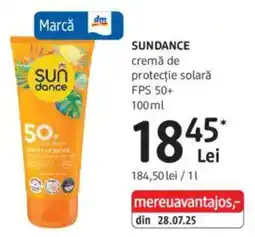 DM SUNDANCE cremă de protecție solară FPS 50+ Ofertă