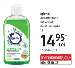 DM Igienol dezinfectant universal două variante Ofertă