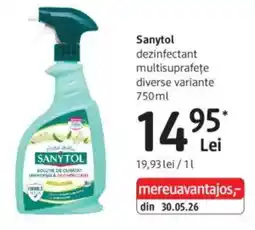 DM Sanytol dezinfectant multisuprafeţe Ofertă