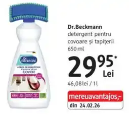 DM Dr.Beckmann detergent pentru covoare şi tapiţerii Ofertă