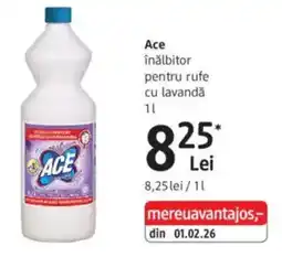 DM Ace înălbitor pentru rufe cu lavandă Ofertă