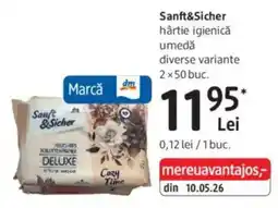 DM Sanft&Sicher hârtie igienicǎ umedă Ofertă