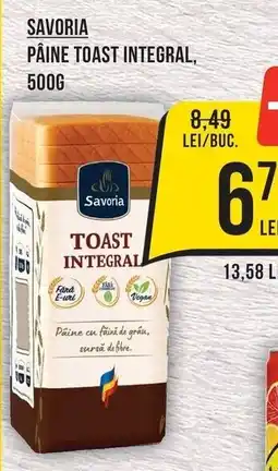 Mega Image Savoria paine toast integral Ofertă