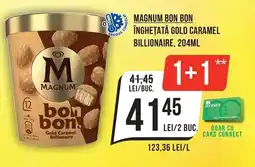 Mega Image Magnum bon bon înghețată gold caramel billionaire Ofertă