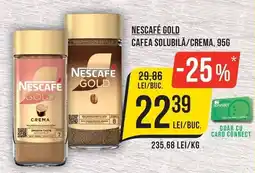 Mega Image Nescafé gold cafea solubilă/crema Ofertă
