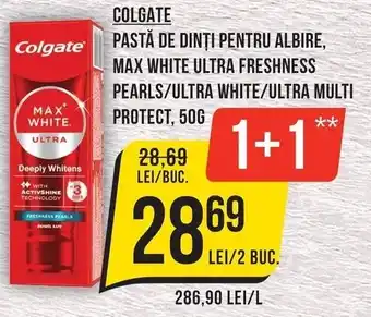 Colgate pastă de dinţi pentru albire, max white ultra freshness pearls/ultra white/ultra multi protect