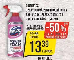 Mega Image Domestos spray spumă pentru curăţarea băii, floral fresh/artic/cu parfum de lămâie Ofertă
