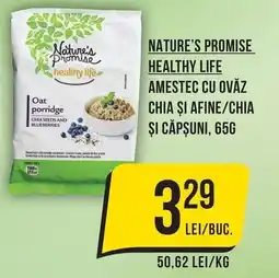 Mega Image Nature's promise healthy life amestec cu ovăz chia și afine/chia și căpşuni Ofertă