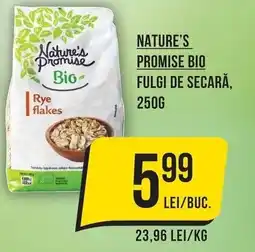 Mega Image Nature's promise bio fulgi de secară Ofertă
